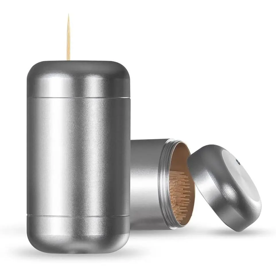 Toothpick Holder Dispenser,Toothpick Storage Container,Toothpick Dispenser for   Alloy
