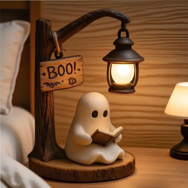 Ghostly Design Table Lamp, Perfect for Bedroom, Living Room, Office, Halloween Horror Gift, Elegant and Stylish Bedside Light