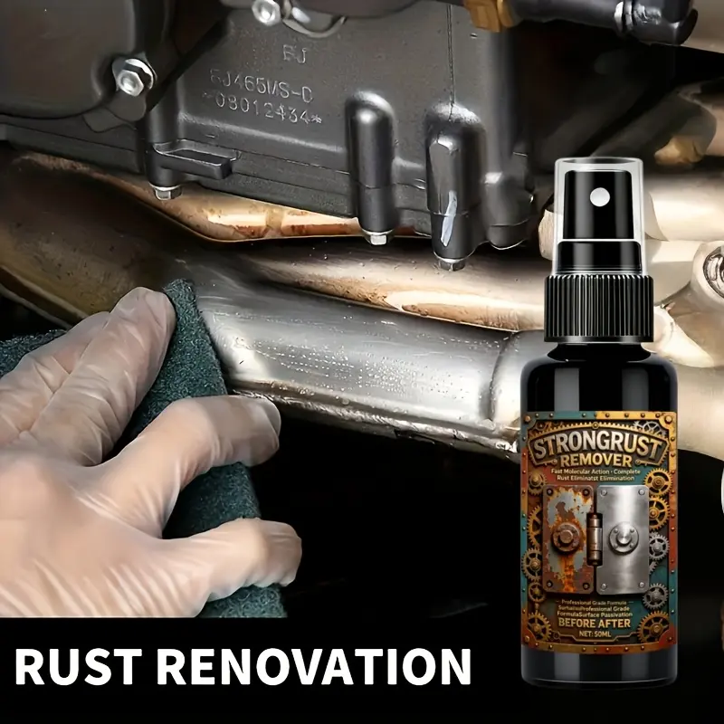 Automotive metal rejuvenation protective spray, special polishing agent for chassis exhaust pipe, rust conversion sealing layer, anti-aging, anti-corrosion, multi-metal application.