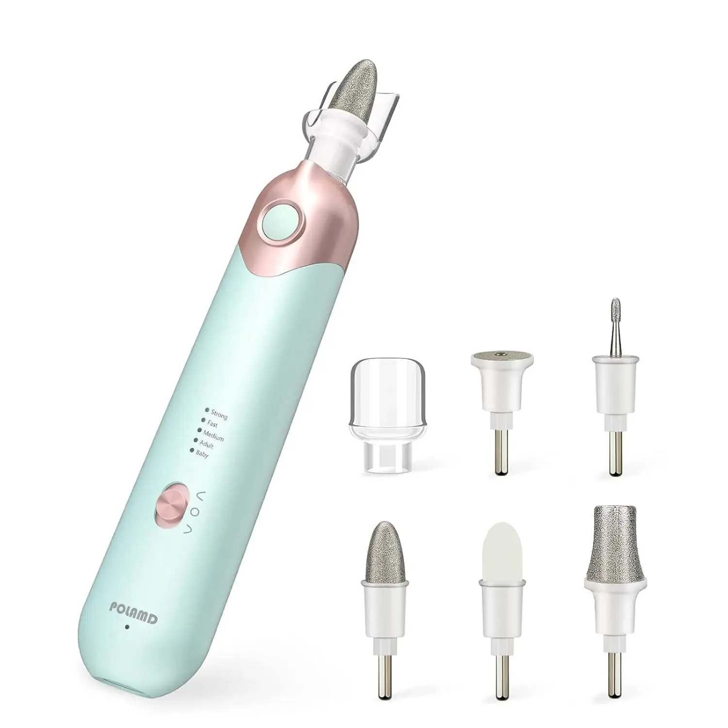 Professional Manicure Pedicure Kit, Electric Nail File Set, Cordless Nail Drill Machine, 5-Speed Hand & Foot Care Tool for Grinding, Trimming & Polishing (Blue)