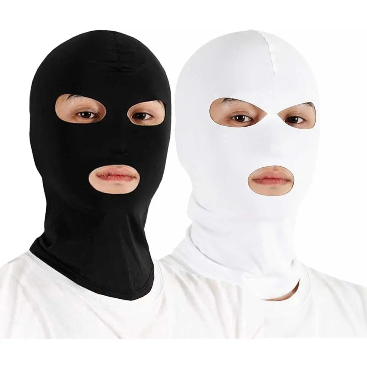 3 Hole Ski Mask 1-2 Pack Balaclava  Mask with Mouth Hole Shiesty Mask Men Women  Full  Cover for Football