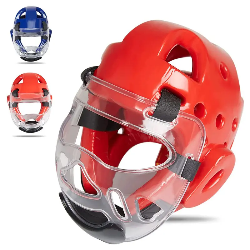 Taekwondo protective gear mask face shield for practical protection, suitable for children and adults, one-piece molded sports boxing helmet