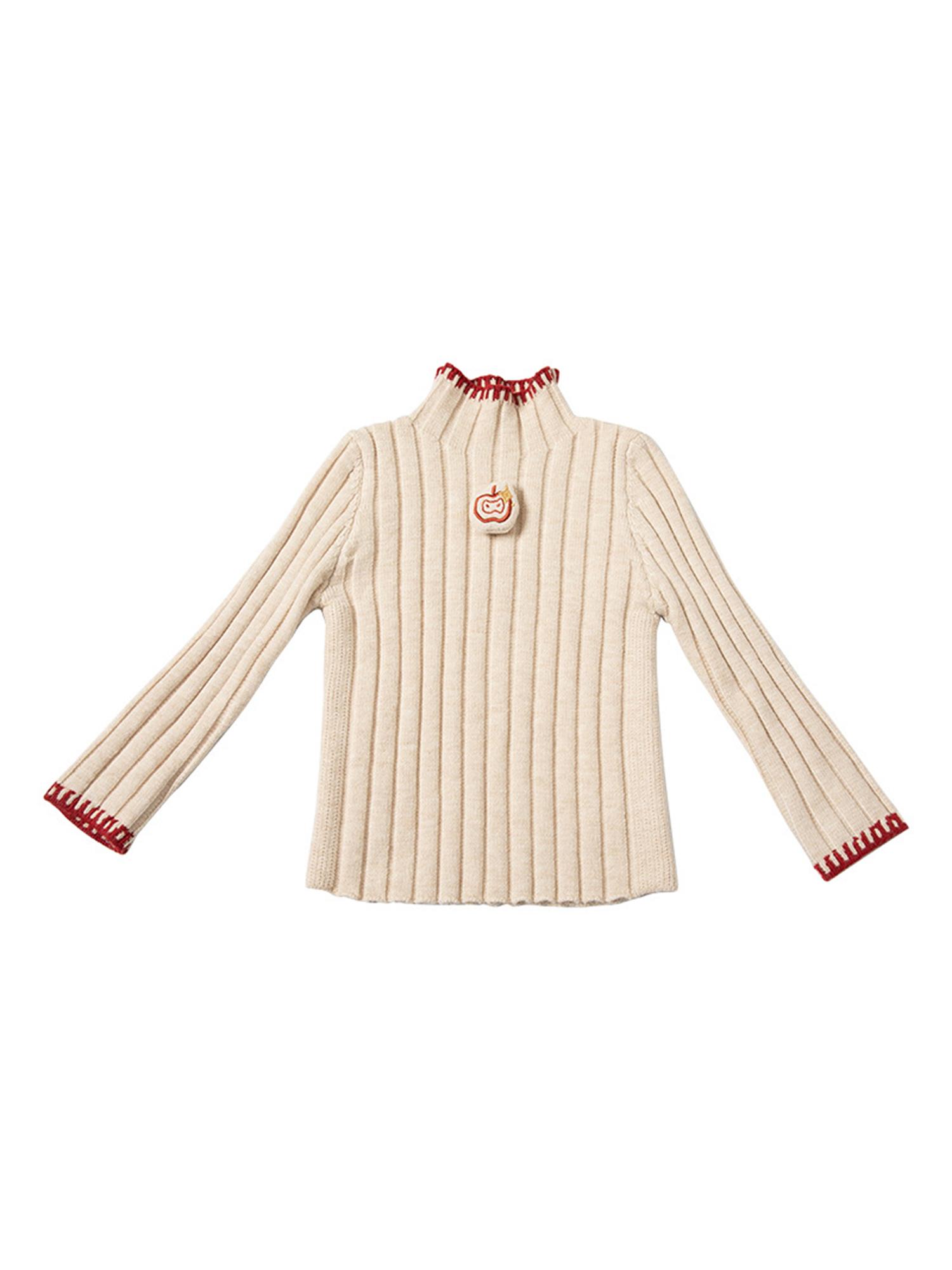 Girls' Thickened Turtleneck Sweater - Slim Fit Winter Warm Base Layer, Cute Solid Color Sweaters for Uniforms & Layering, Hand Washable Cold Weather Sweating Less for (for easy Outfits)