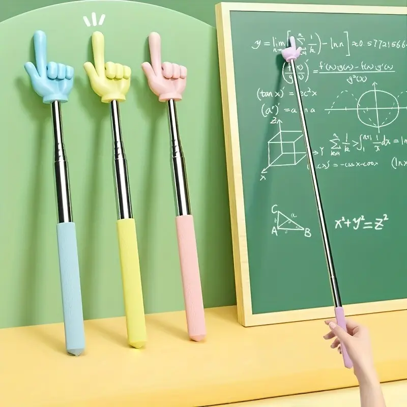 2-Pack Random Color Adjustable Dual Finger Reading Stick, Teaching Indicator, Learning Aid, Visual Learning Tools, Ideal for Teachers and Parents