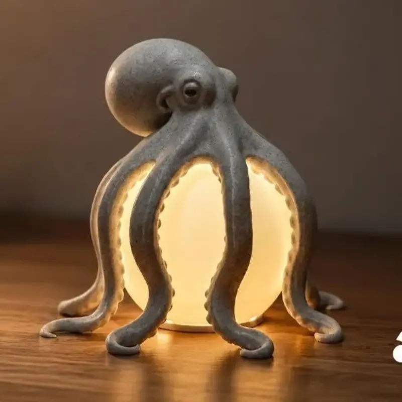 Portable Cute Bestseller Ocean Decor Table Lamp, Creative Octopus Light Fixture, Unique Home Décor, Perfect for Coastal Themes