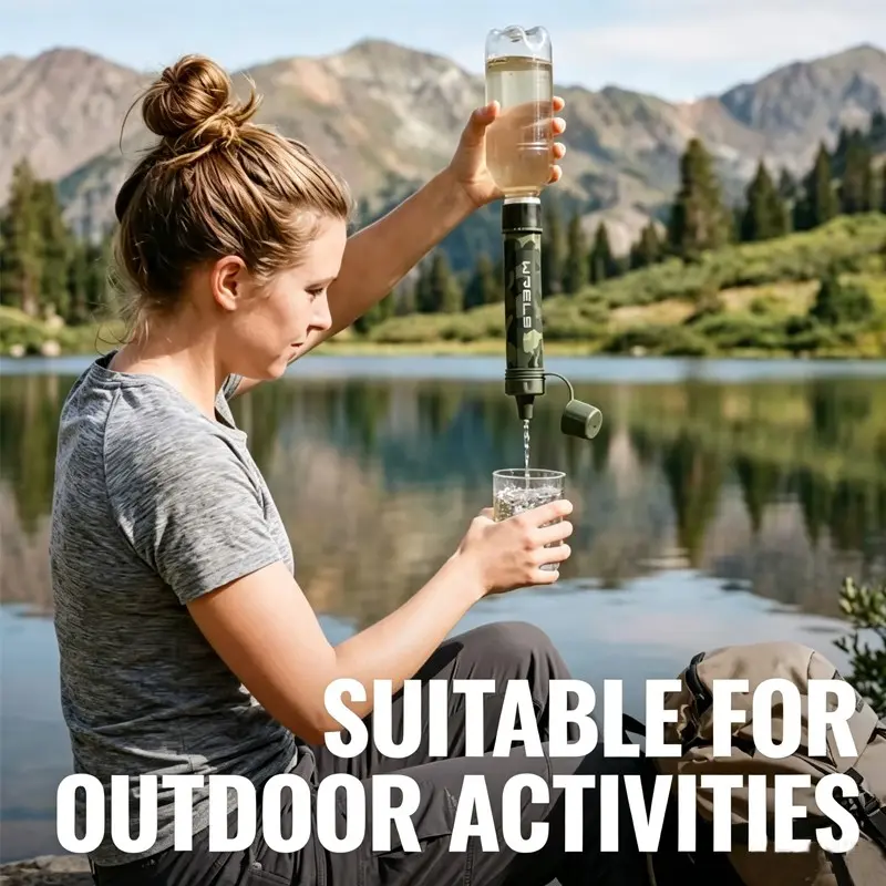 Emergency Outdoor Survival Gear, Portable Life Straw Filter, Outdoor Water Purifier, Camping Emergency Water Filter, Direct Drinking, Personal Water Purifier, Sterilizer, Survival Water Straws