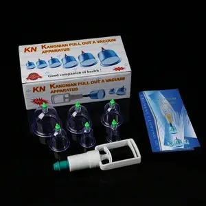 2026 New 6 Cups Vacuum Cupping Set with Manual Pump & Magnets, Professional Massage Therapy Kit for Muscle Pain Relief & Cellulite Reduction, Ideal Father's Day Gift