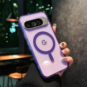 [LX]Google Pixel Magnetic Iridescent Armor Shield Shockproof Heavy Duty Protective Case For Pixel 11/10/9/8 Series With Virgin Mary Print And TPU Material Summerwins,Summerwins