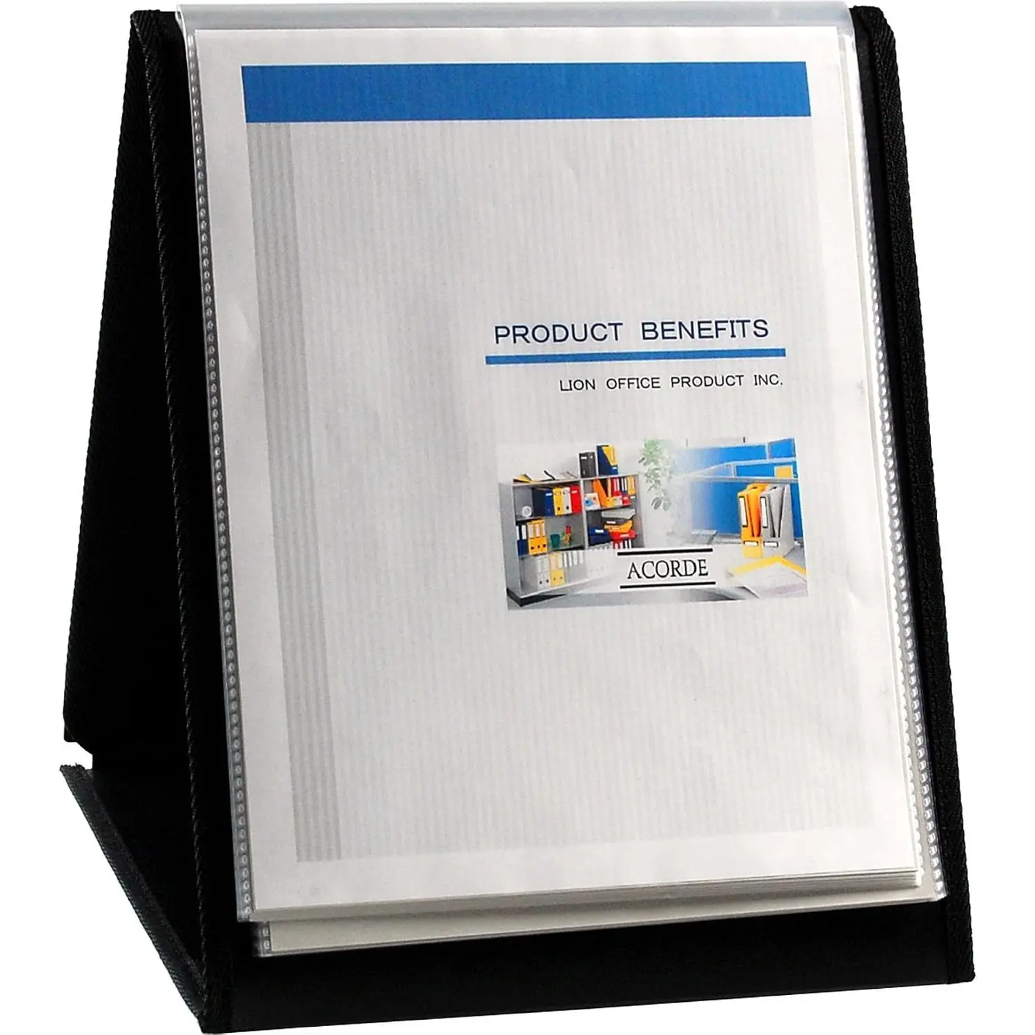 Flip-N-Tell Display Book-N-Easel, Letter, 20 Double Sided Pockets, Vertical, 1 Easel Display Book (39009-V)