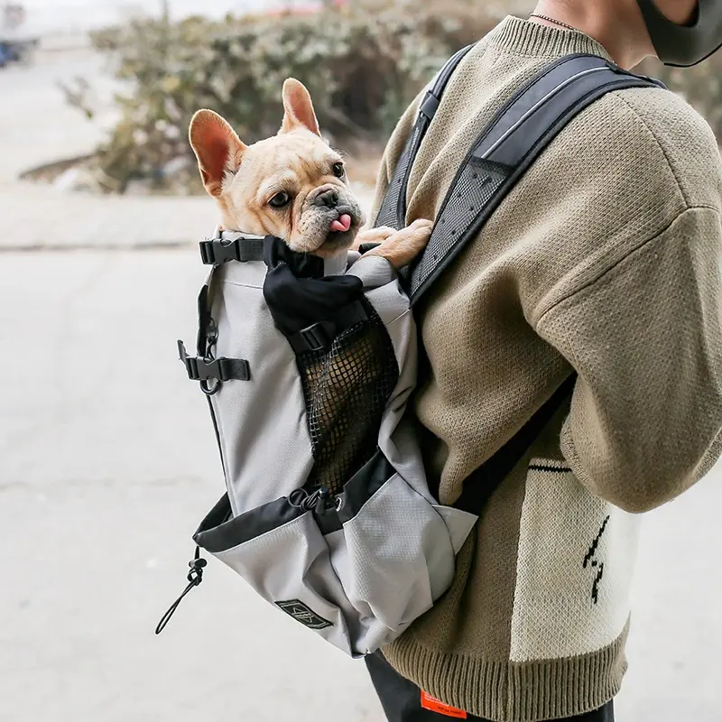 Double-Shoulder Portable Pet Dog Travel Backpack, Outdoor Carrier Bag for Canine Travel Needs