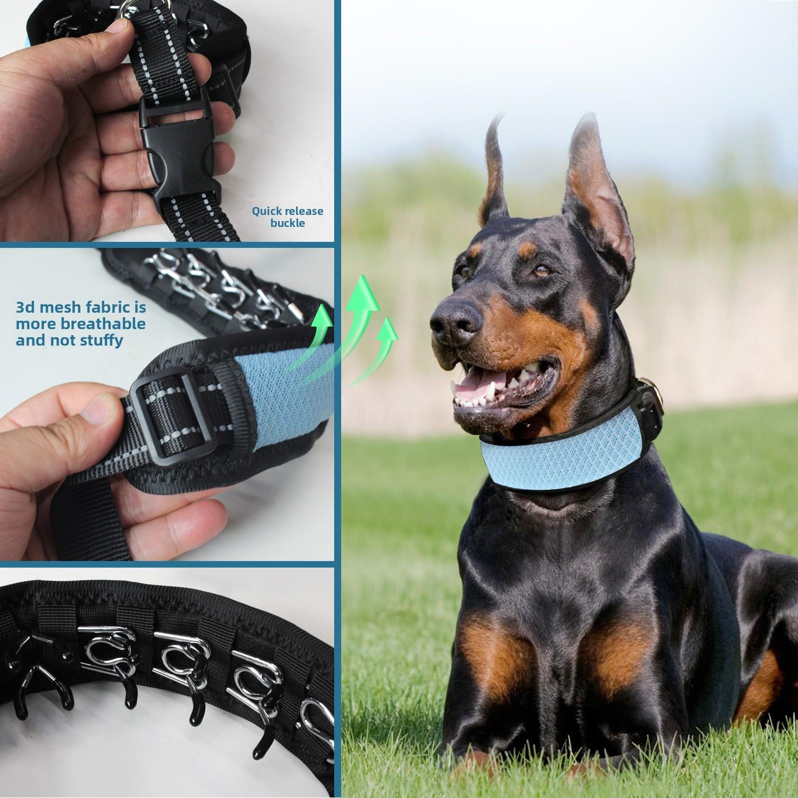 Anti-Bite Dog Training Collar Adjustable Neoprene Anti-Pull Dog Collar