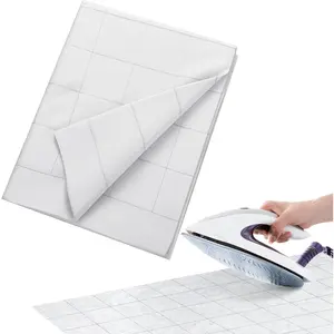 Breling Fusible Interfacing with 2.5 x 2.5 Inches Grid Nonwoven Layout Iron on Polyester/Rayon Lightweight Interfacing for DIY Crafts Supplies (Light Weight,48 Inches X 4 yd)