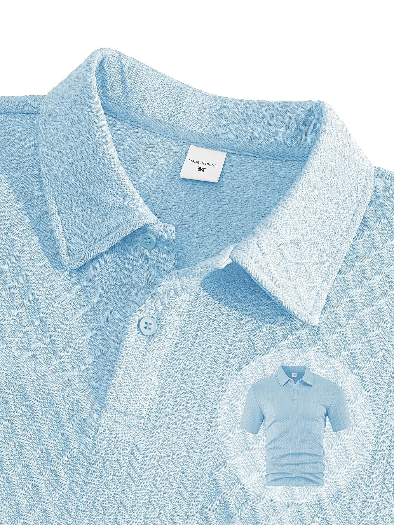Please Purchase A Size Up. Men's Solid Polo Shirt & Drawstring Waist Shorts Set, Cozy Breathable Two-piece Outfits for Daily Outdoor Wear, Men Clothes for Summer.