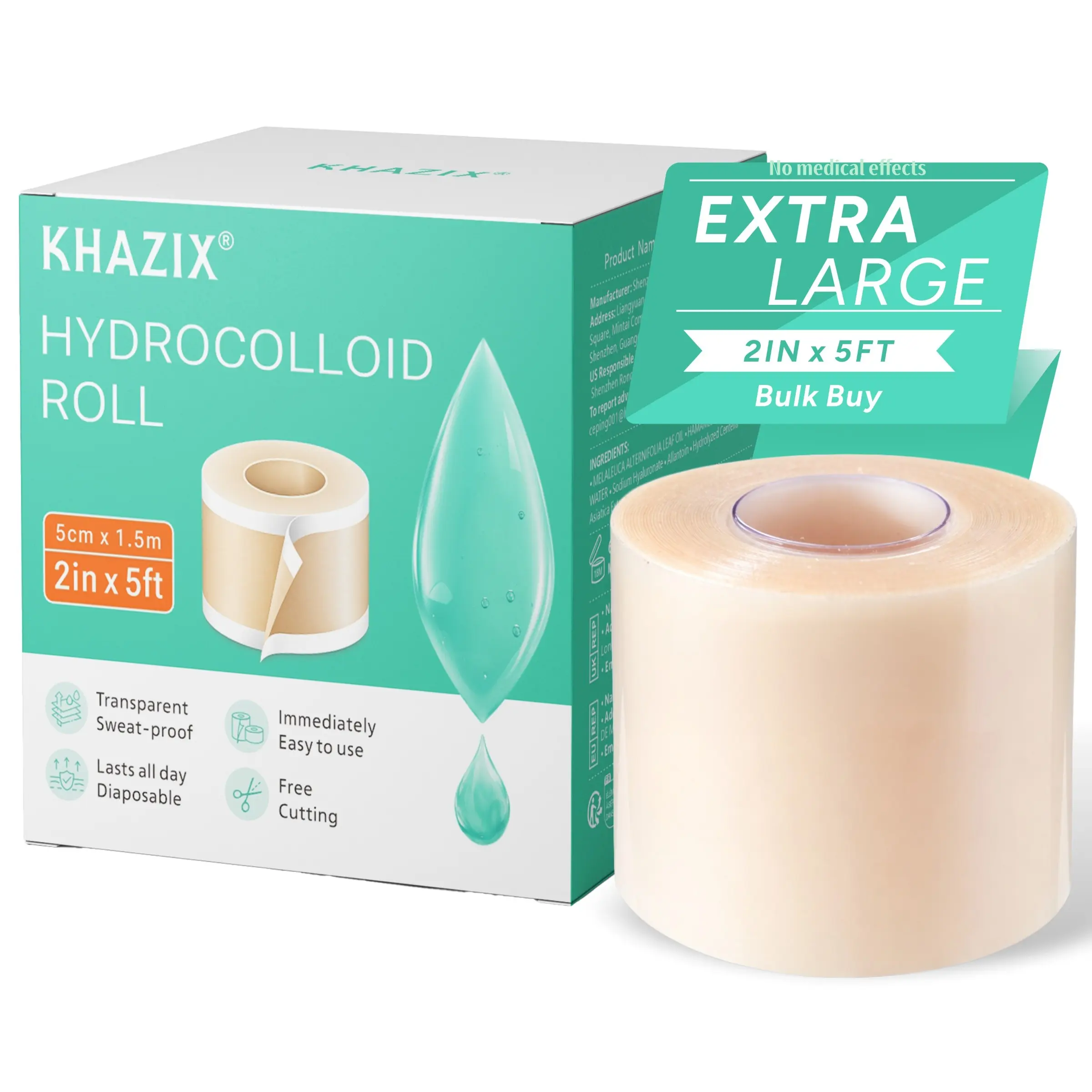 Waterproof Skin Bandage Roll, Cuttable Adhesive Patches, Flexible & Gentle, Trimmable, Skin-Friendly, Affordable Value Pack