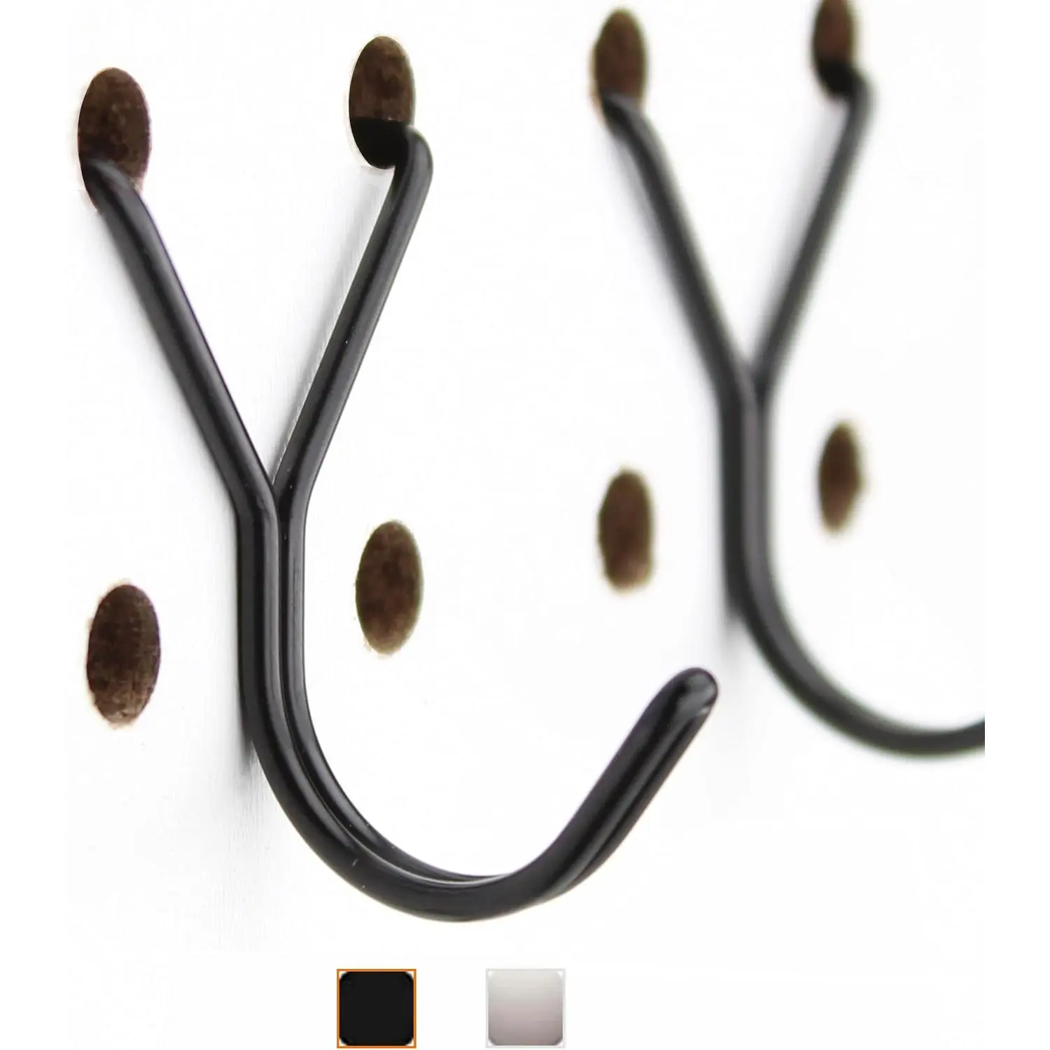 Steel Pegboard Hooks 50-Pack 1in J-Hook, Black - Will Not Fall Out - Fits Any Peg Board - Multipurpose - Organize Necklaces, , Retail Items, , Craft or Supplies