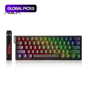 AULA WIN60 HE mini keyboard, Gaming Keyboard, Hot swappable keyboard, 61-key wired connection, plug and play, RGB lighting effect, magnetic axis hot plug, e-sports games, quick trigger response, suitable for notebook/computer connection