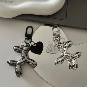 Transparent Jelly Balloon Dog Keychain Pendant, Cartoon Style Key Ring Accessory, Compact Lovely Bag Charm For Daily Key Storage, Handbag Decoration And Unisex Holiday Gift Giving