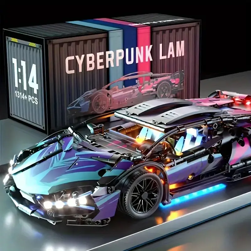 1314 Pieces 1:14 Scale Sports Car Model Building Kit, Adult Collectible Assembly Toy, Perfect Gift for Birthday or Christmas