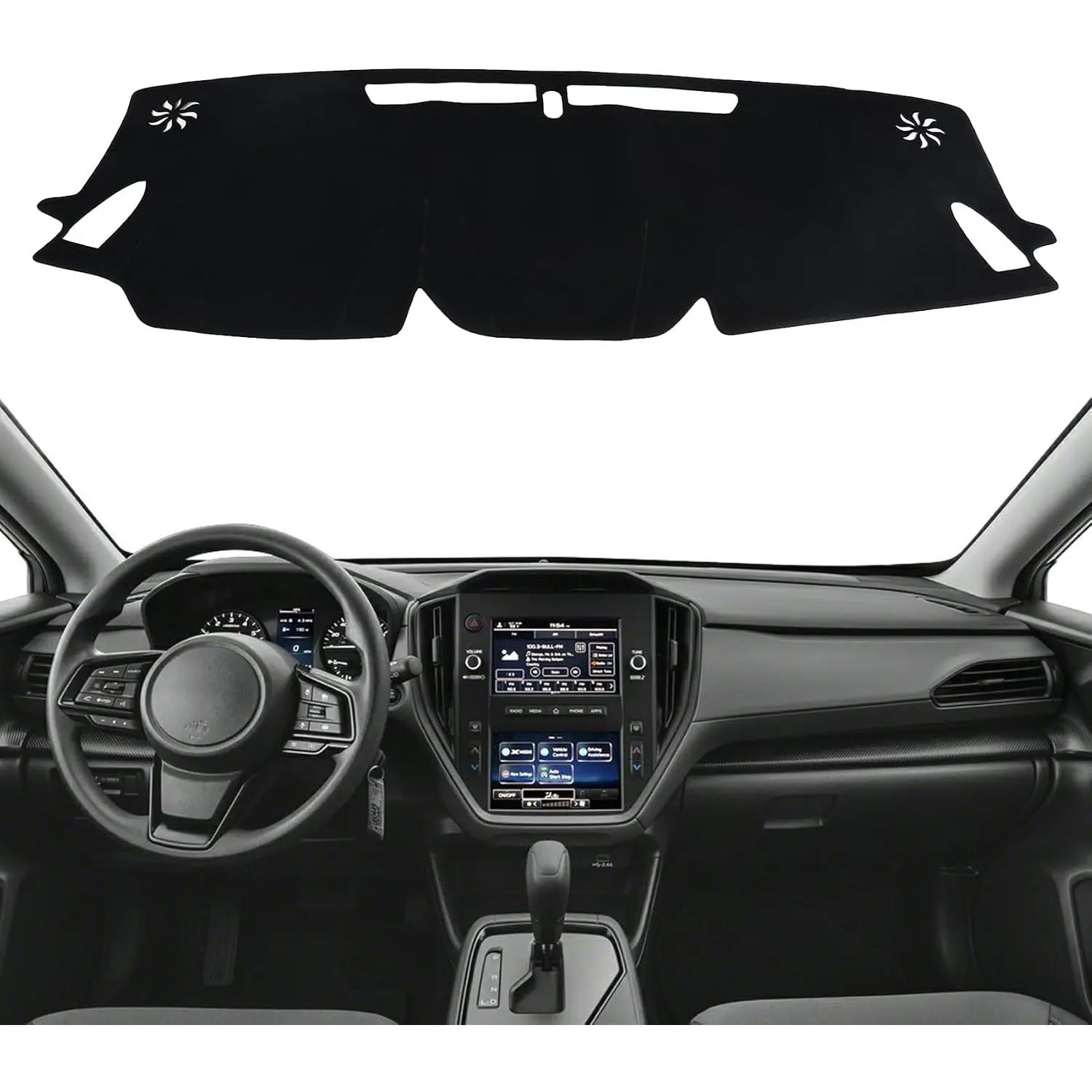 Dashboard Cover Mat for 2024-2026 Crosstrek, Soft Flannel Anti-Slip Car Interior Accessory with Sun Protection, Glare Shield, Heat Insulation, Easy Install UV Rays Protection