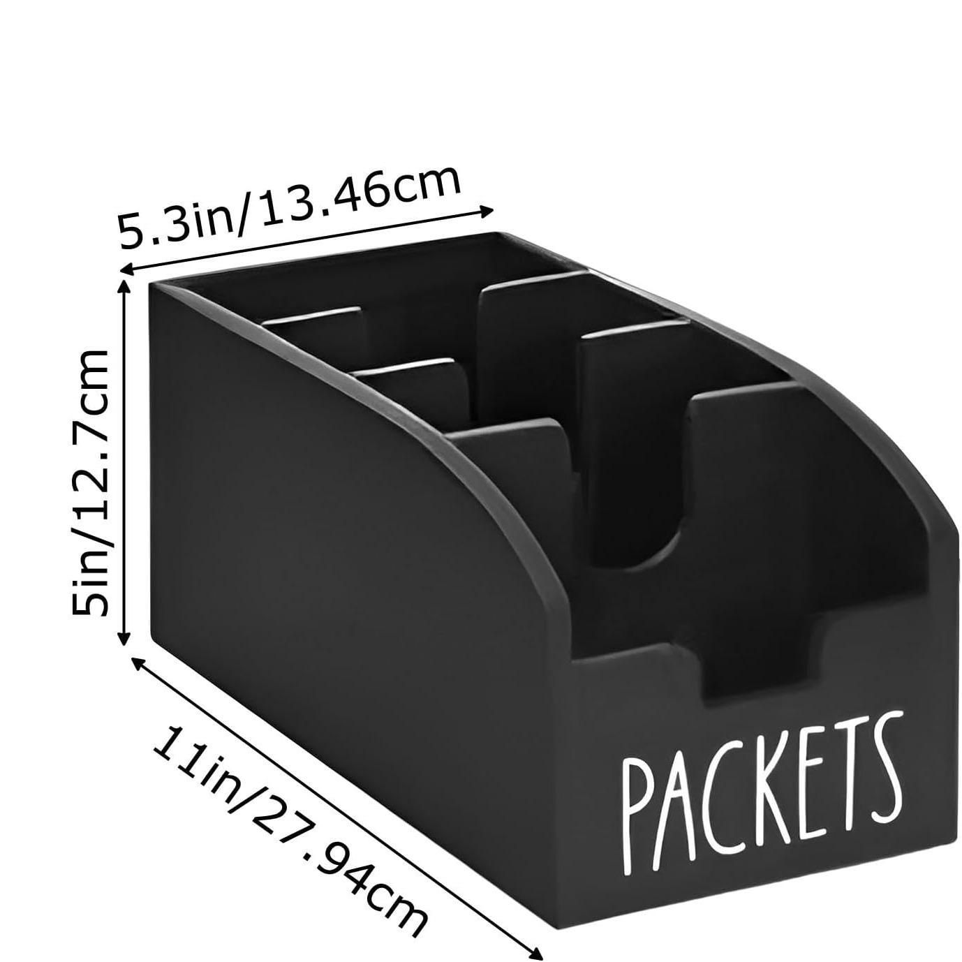 Wooden Spice Pack Storage Box, 1 Count Multi-grid Kitchen Storage Box, Snack & Seasoning Pack Storage Organizer, Home Organizer for Kitchen, Kitchen Organizers