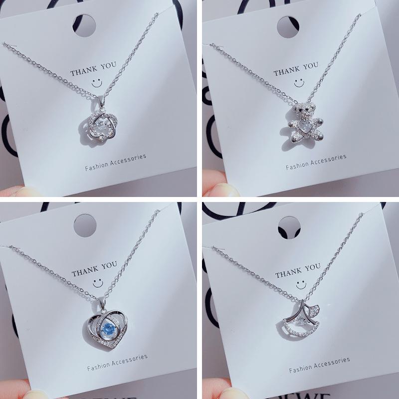 Women's Niche Design Smart Necklace, Simple Clover Pendant Clavicle Chain, Geometric Choker Jewelry