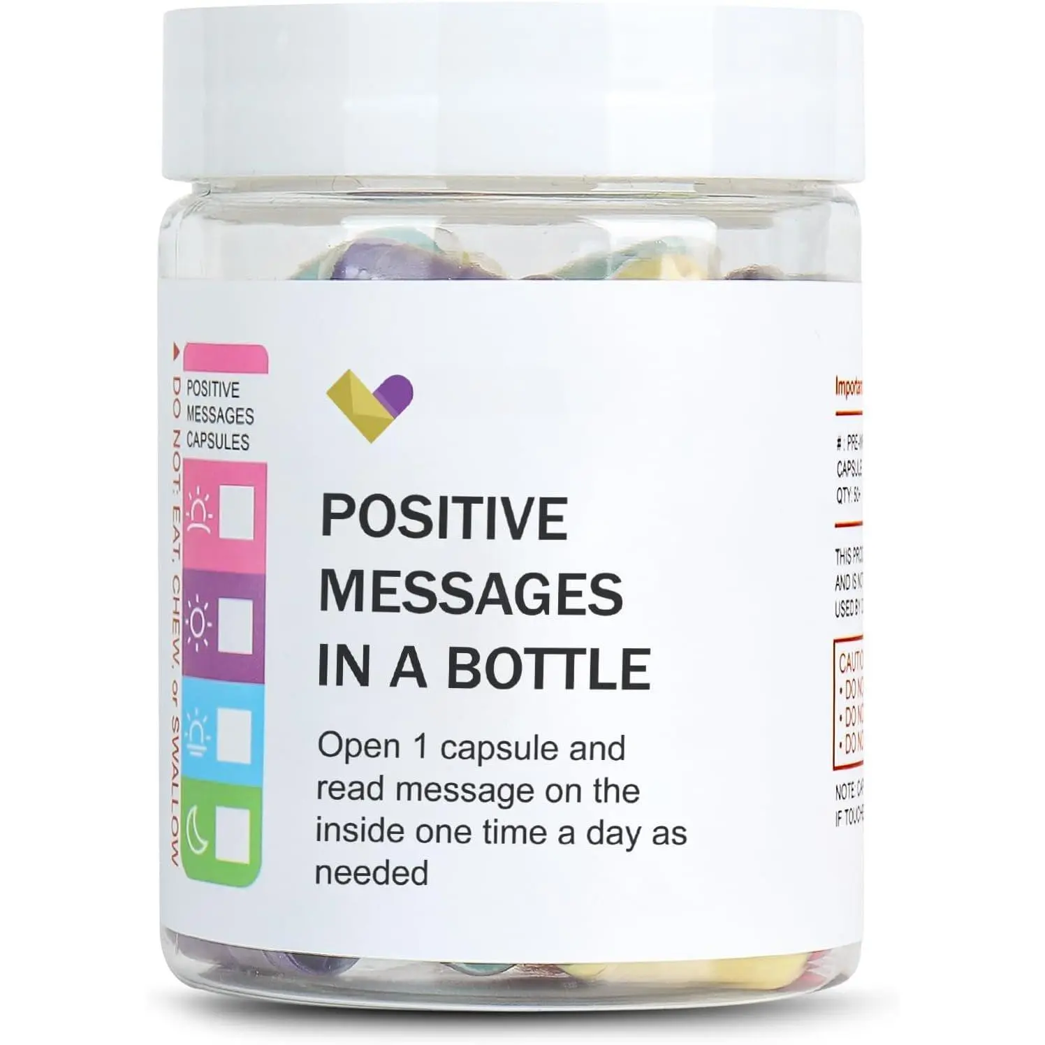 Positive Affirmations Messages in a Bottle(5oz), Gifts For Women And Men.Motivational ,Valentines Day Gifts for Her,  .