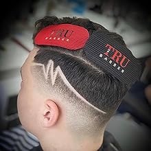 TRU BARBER HAIR GRIPPERS ® 3 COLORS BUNDLE PACK 6 PCS for Men and Women - Salon and Barber, Hair Clips for Styling, Hair holder Grips (Black/Red/Black)
