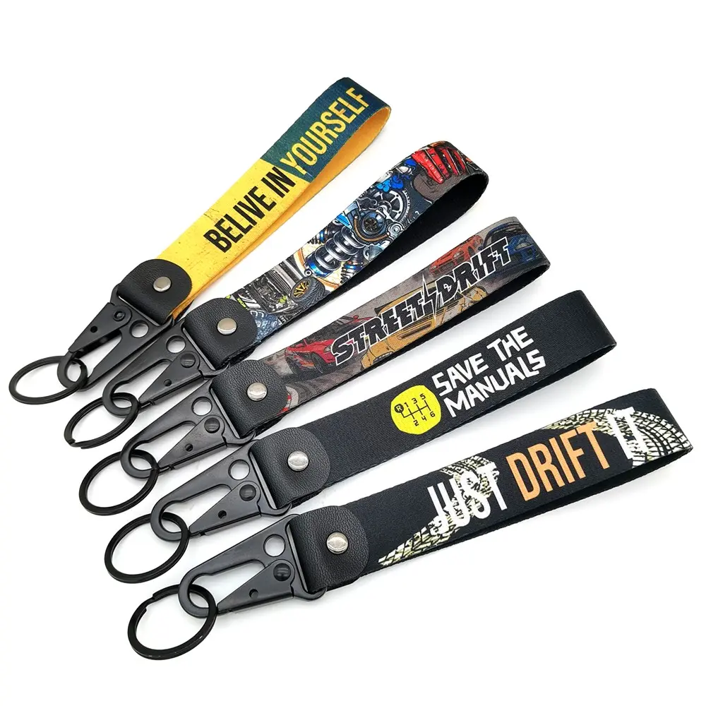 1Pcs JDM Drift Racing Car Wrist Key Lanyard Eagle Claw Clip Webbing Keychain Key Rings For Car Keys Save The Manuals Auto Motorcycle Accessories For Men Car Enthusiasts