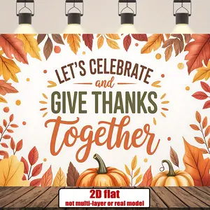 2D Plan -2D Plan -1-Piece 2D Party Banner, designed specifically for celebrating and expressing gratitude, can be used as a photo decoration background. Made of polyester, can be used for home, room, and wall decoration - tc