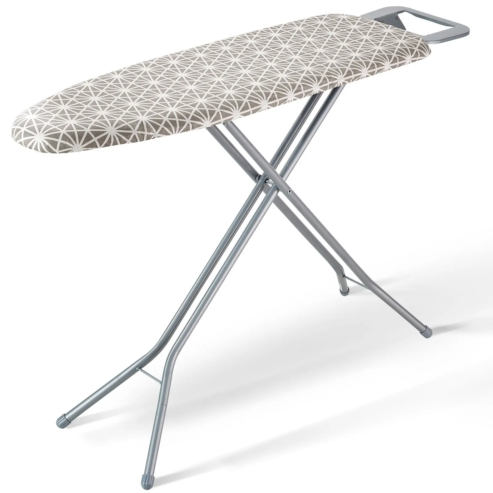【DealsForYouDays】VEVOR Ironing Board with Large 51 x 13 Ironing Surface, Thickened 4 Layers Iron Board with Heat Resistant Cover and 100% Cotton Cover, 7 Adjustable Heights Ironing Board for Home Laundry Room Use