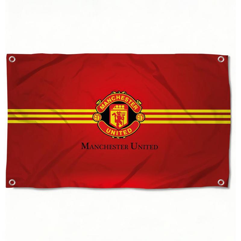 Famous Team M-Manchester U-United Flags European Minimalist Banner - High-Density Premium Knit Fabric | Fade-Resistant Vivid Colors | Lightweight & Durable Polyester Flag for Home Garden, Shop, & Events | Easy to Hang