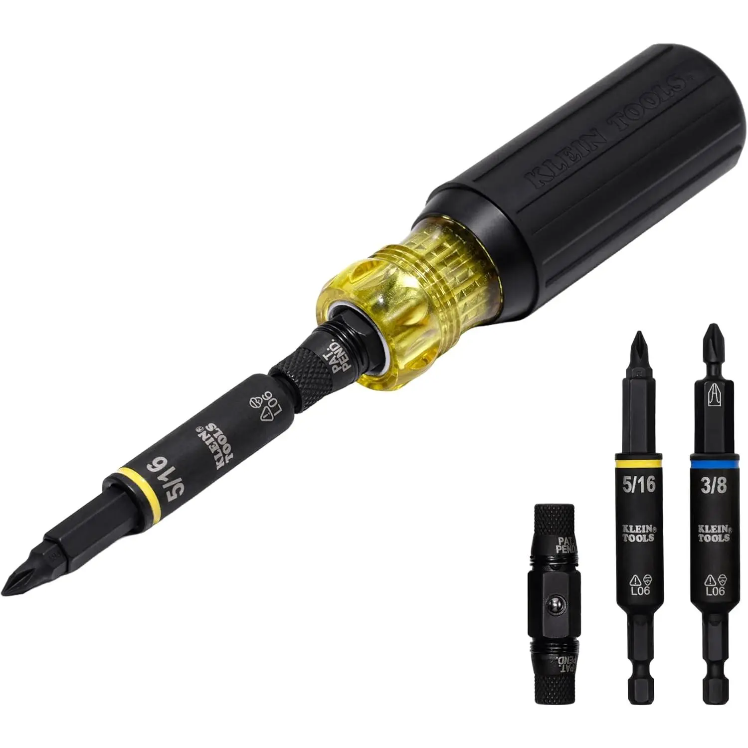 11-in-1 32500HD-Bit Screwdriver & Nut Driver Tool with Slotted, Square and Torx Tips