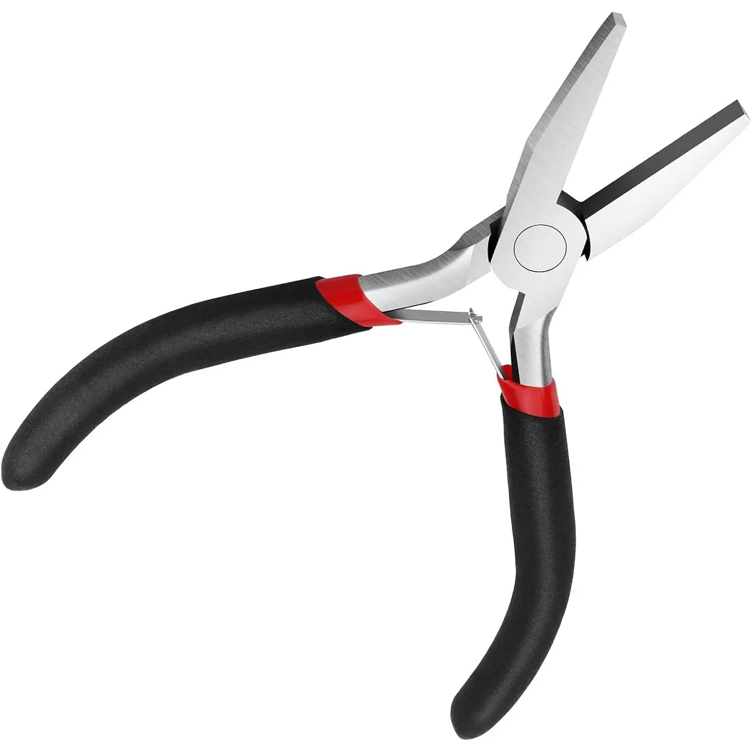 Flat Nose Pliers for  Making, Mini Wire Cutters for Bending Straightening Ring Opening, 5 Inch, Black