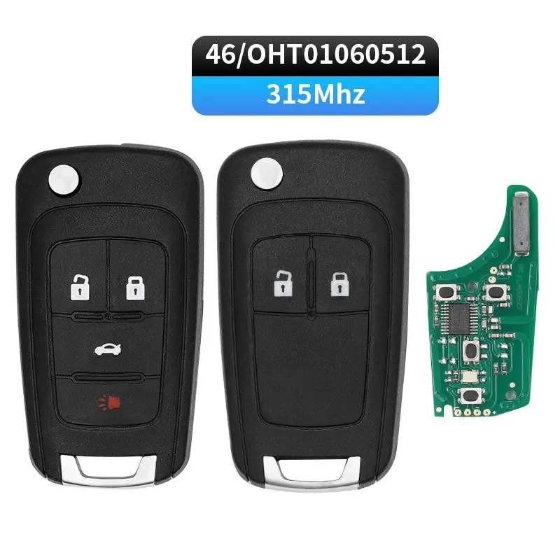 OHT01060512 Remote Car Key 2/4 Buttons Fob 315MHz ID46 Key Fob Replacement for Chevrolet Cruze Camaro Malibu Sonic Opel GMC