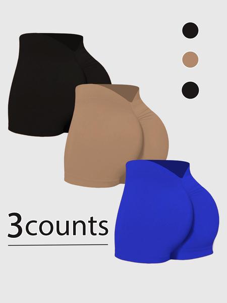 Women's High-Waist Seamless Workout Shorts, Tummy Control Design, High-Stretch Comfortable Activewear, Stylish Fitness Bottoms, Running Training Shorts