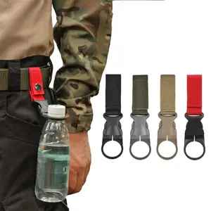 4/10 Pack Water Bottle Holder Carabiner Clip – Nylon Webbing Buckle for Outdoor, Backpack & Belt