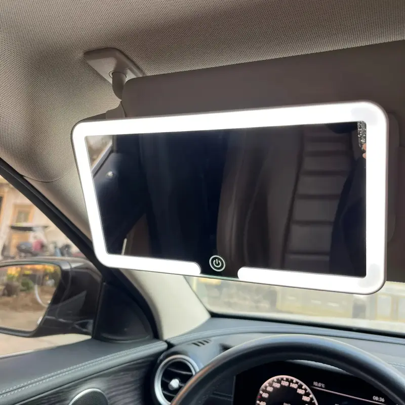 Car LED Makeup Mirror Sun Visor, Portable High-Definition Clear-View Car Mirror, 1 Count Car Accessory for Easy Application, Easy Installation, Convenience, LED Lighting