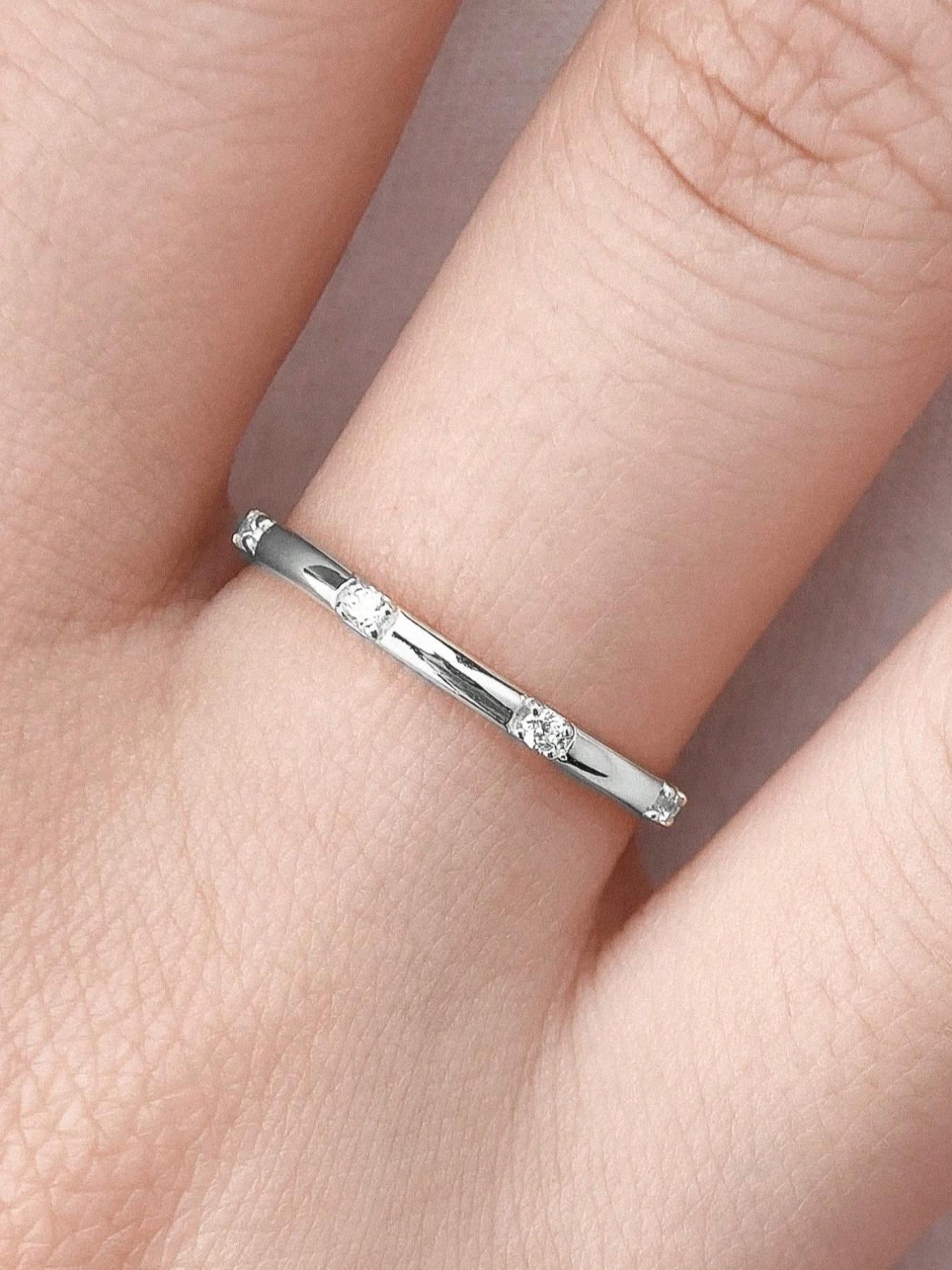 S925 Sterling Silver Fashion Artificial Zircon Decorated Ring, Elegant Everyday Ring, Fashion Jewelry for Party, Daily Clothing Decor, Trendy All-match & Exquisite Jewelry for Birthday Gift