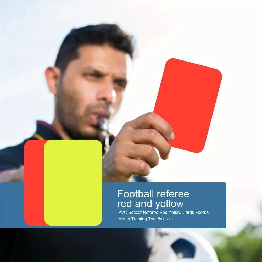 Pack of 2/4/6 Red and Yellow Cards for Soccer Matches Match Training Referee Tools Football Referee Tools