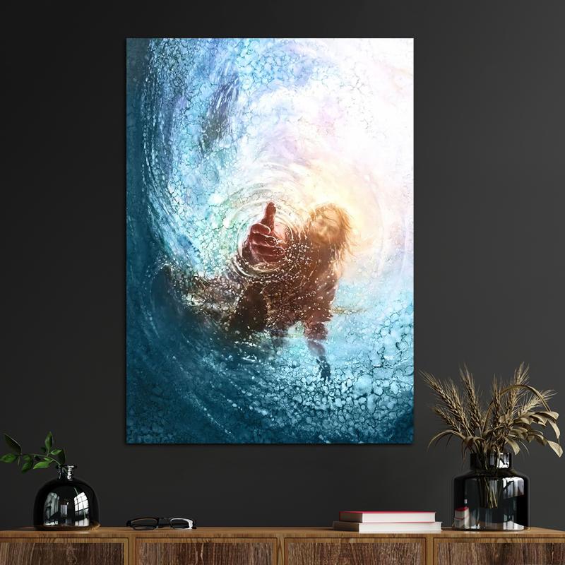 1 Count Jesus Christ Canvas Wall Art For Home Decor, High Quality Wall Decor, Canvas Prints For Living Room Bedroom Bathroom Kitchen Office Cafe Decor, Perfect Gift And Decoration Frameless