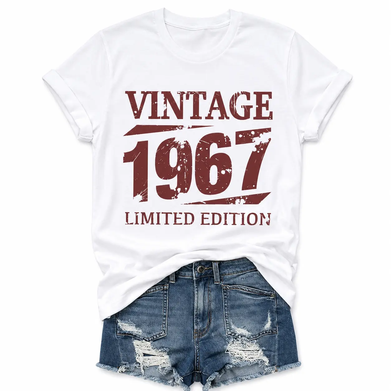 Women's Retro T-Shirt with Vivid Graphics, Casual Short Sleeve Top Made from Soft Cotton Fabric, Tshirt, Apparel, Fit, Women's Clothes, Clothes For Women, Shirts For Women
