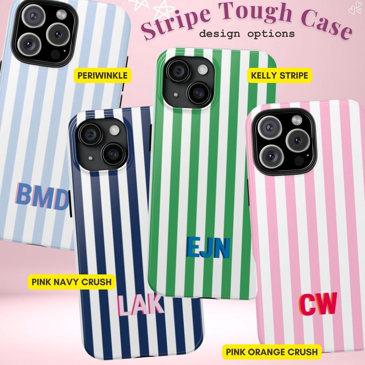 Monogram Initials Case for Smart Phone, Shadow Monogram Tough Phone Case with Initial Bridesmaid Gift Shockproof Protector