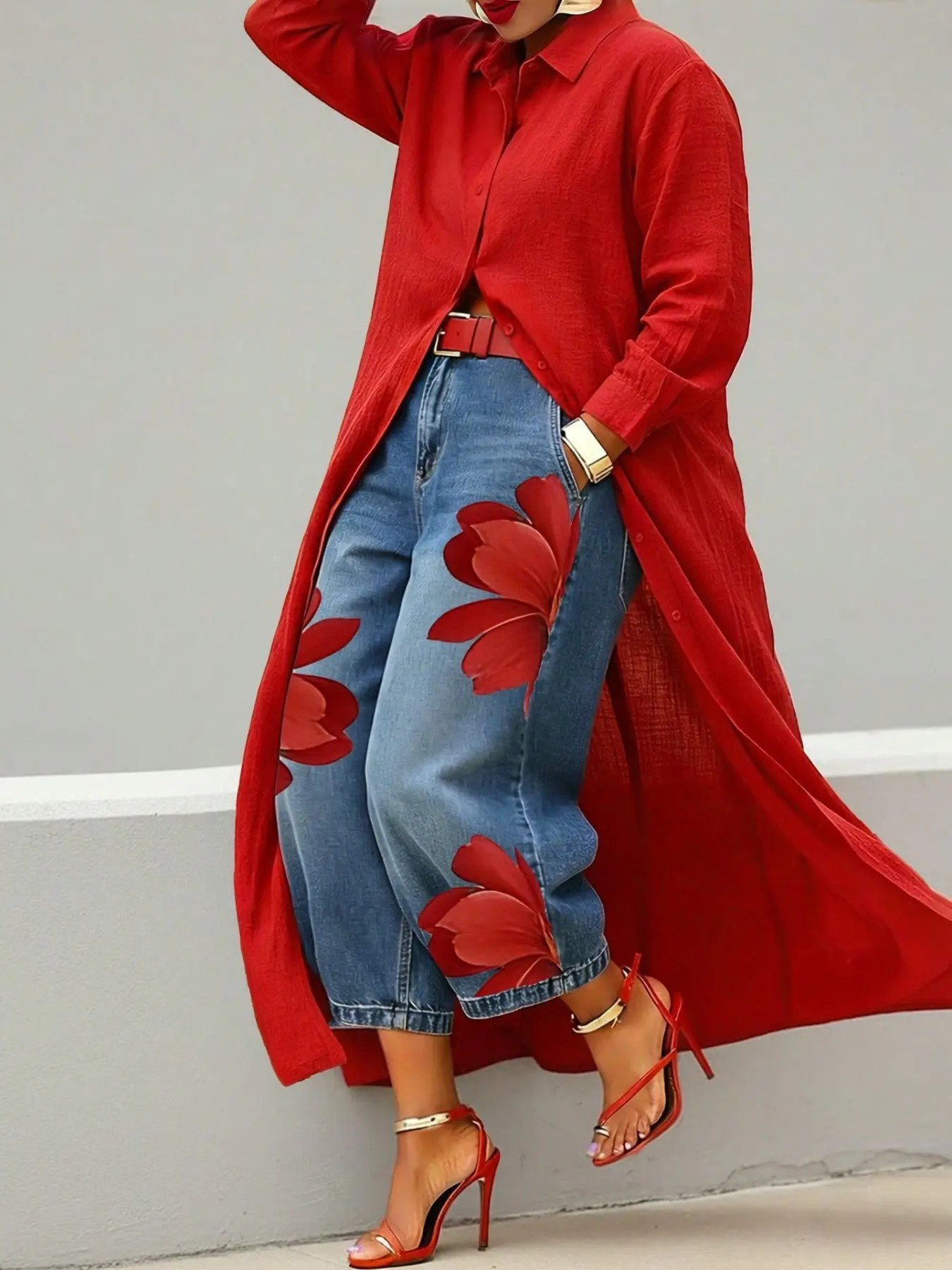 【highland exclusive】 Women's Floral Print Wide Leg pants | High Waist Relaxed Fit Fall Fashion 2026