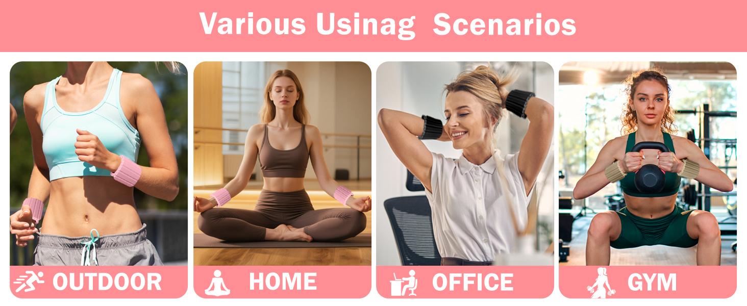 Wrist Weights & Ankle Weights – 2 Pack (1.1 lbs Each), Adjustable Arm, Leg & Hand Weights Set for Women, Magnetic Fitness Weights for Gym, Pilates, Walking, Yoga & Home Workout