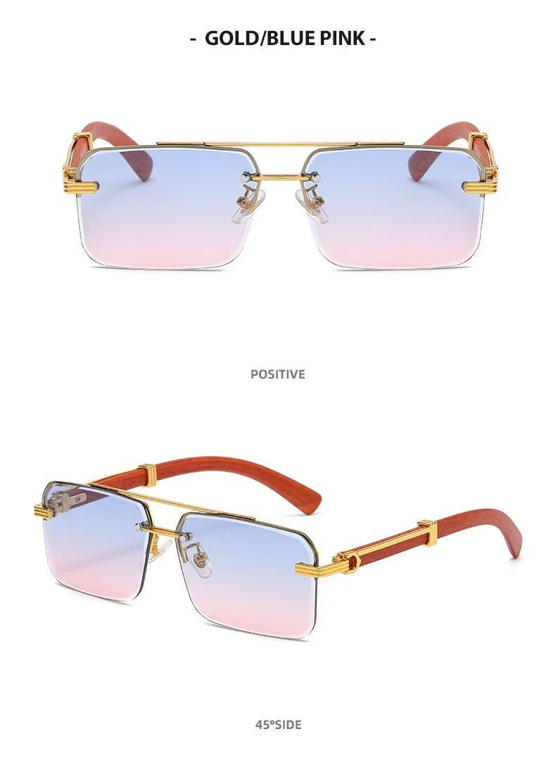 2 Pairs Unisex Rimless Square Lens Fashion Glasses Metal Double Bridge Trendy Eyewear PC Material Lightweight Stylish Accessories Perfect for Outdoor Parties Vacations Travel Driving Streetwear & Photo Props 2 Pairs Unisex Rimless Square Lens Fashion Glasses Metal Double Bridge Trendy Eyewear PC Material Lightweight Stylish Accessories Perfect for Outdoor Parties Vacations Travel Driving Streetwear & Photo Props