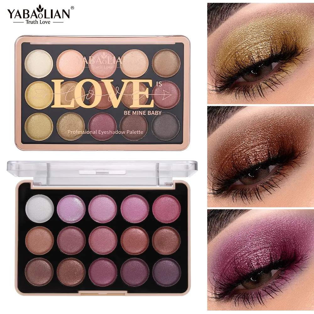 15 Color Eyeshadow Palette, Earth Color Smokey Punk Eyeshadow Powder, Matte & Shimmer & Pearly High Pigmented Eye Cosmetics, Gifts For Women