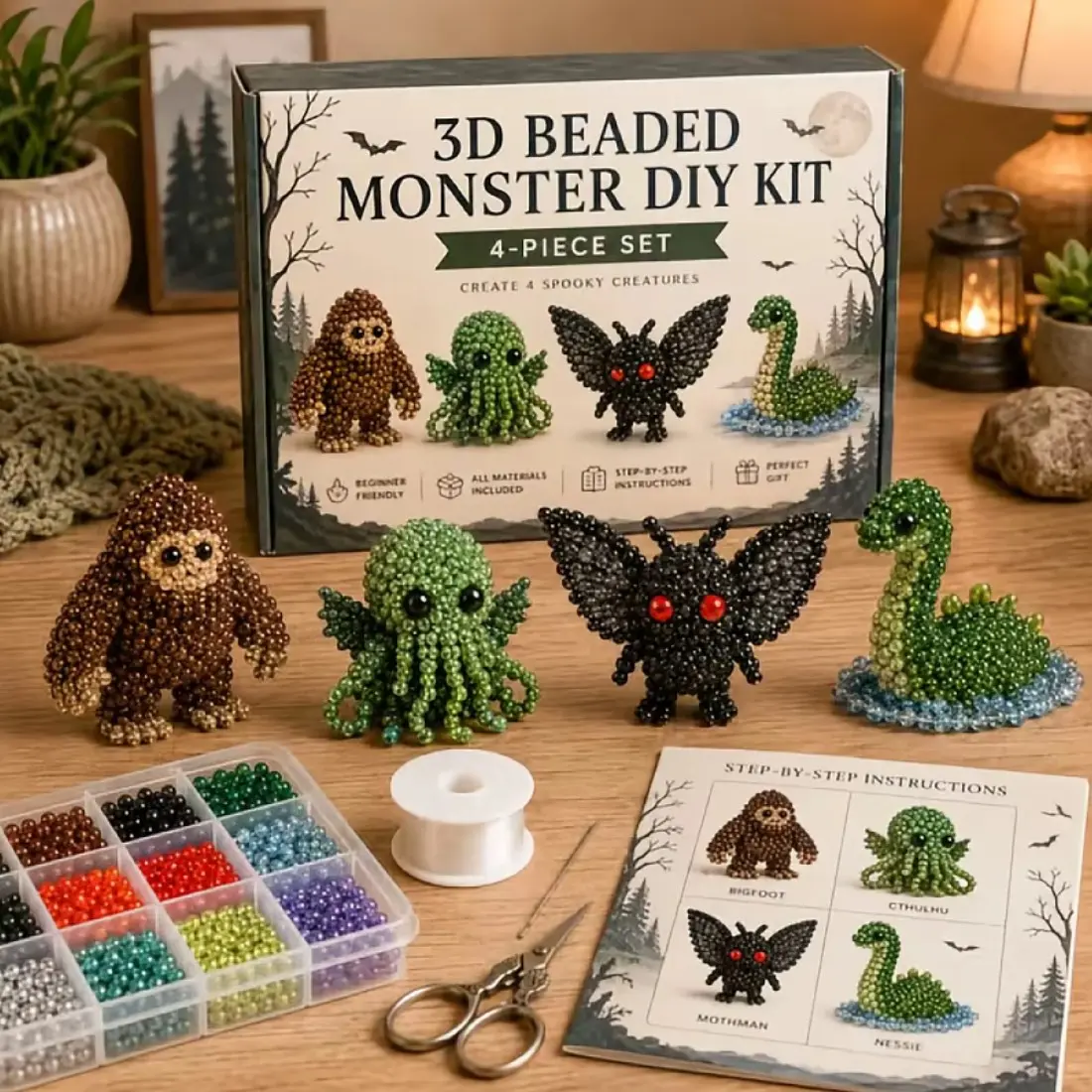 Fun Relaxing 3D Beaded Animal DIY Kit, Complete Handmade Beading Set, Craft Enthusiasts, Home Decoration, Gift Idea