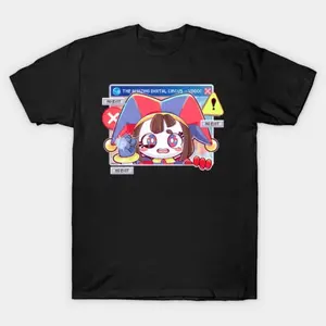 Pomni The Amazing Digital Circus Animated Show Jester Top Unisex T-Shirt, Up To Size 5XL.