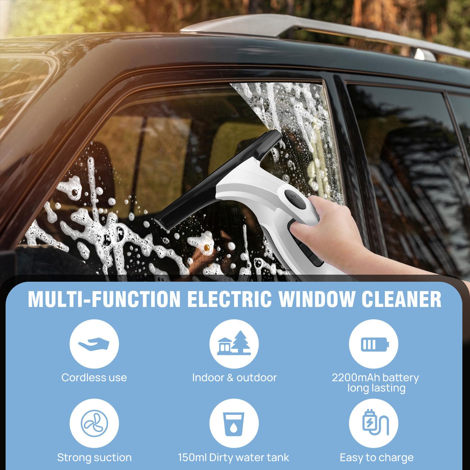 Handheld Electric Glass Cleaning Tool Small Powerful Suction Window Cleaner Efficient Portable Water Absorbing Glass Cleaning