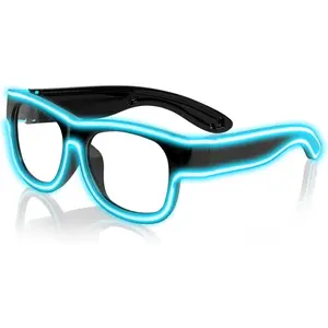 Wireless Light Up Glasses 3 Modes LED Luminous Glasses Glow in the Dark for Parties, DJ, EDM, Halloween, Christmas.